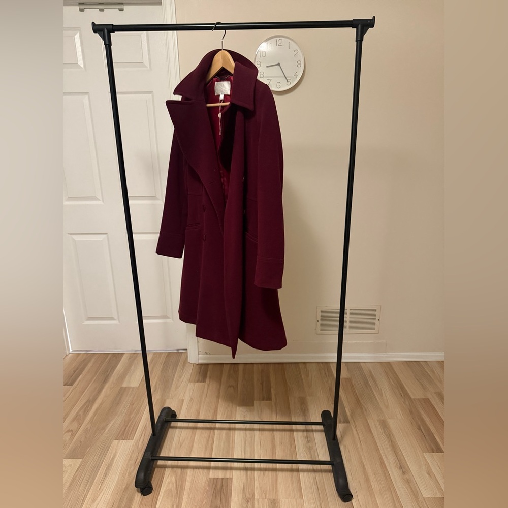Women's Burgundy Pea Coat
